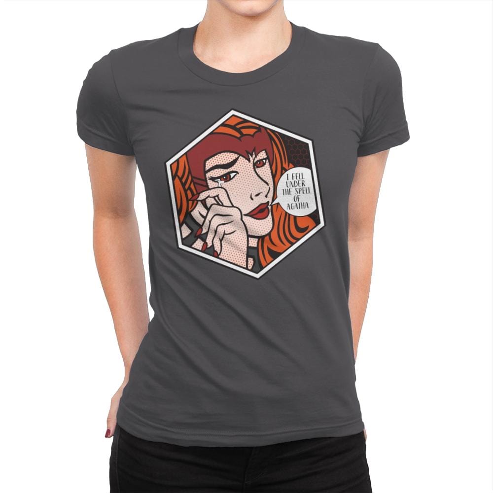 Fell Under the Spell of Agatha - Womens Premium T-Shirts RIPT Apparel Small / Heavy Metal