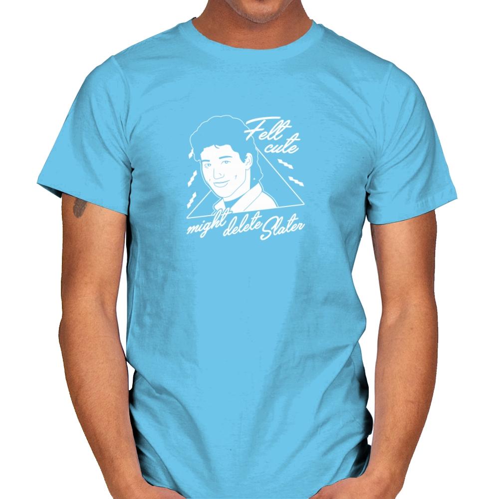 Felt Cute Might Delete AC - Mens T-Shirts RIPT Apparel Small / Sky