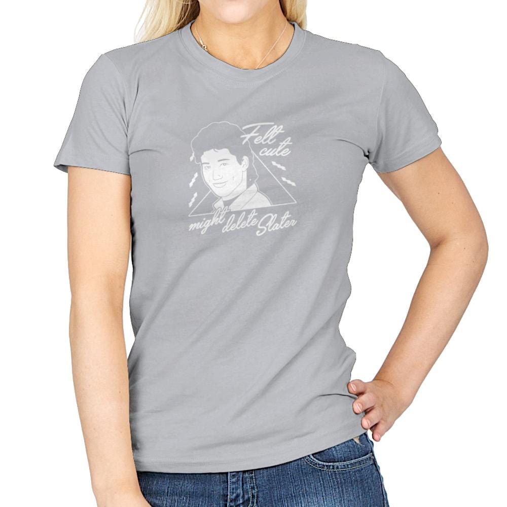 Felt Cute Might Delete AC - Womens T-Shirts RIPT Apparel Small / Sport Grey