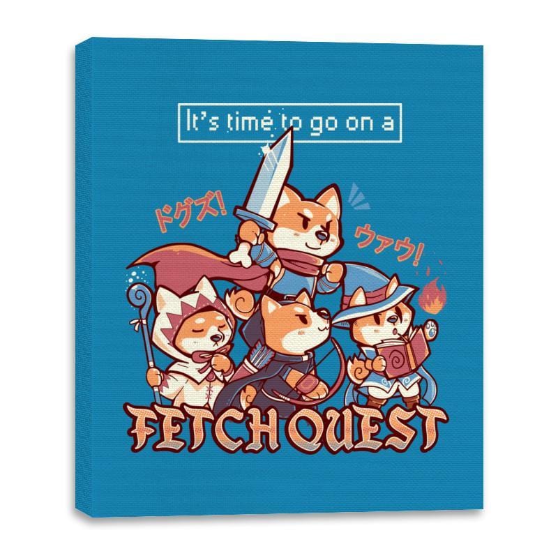 Fetch Quest - Canvas Wraps Canvas Wraps RIPT Apparel 16x20 / Turquoise