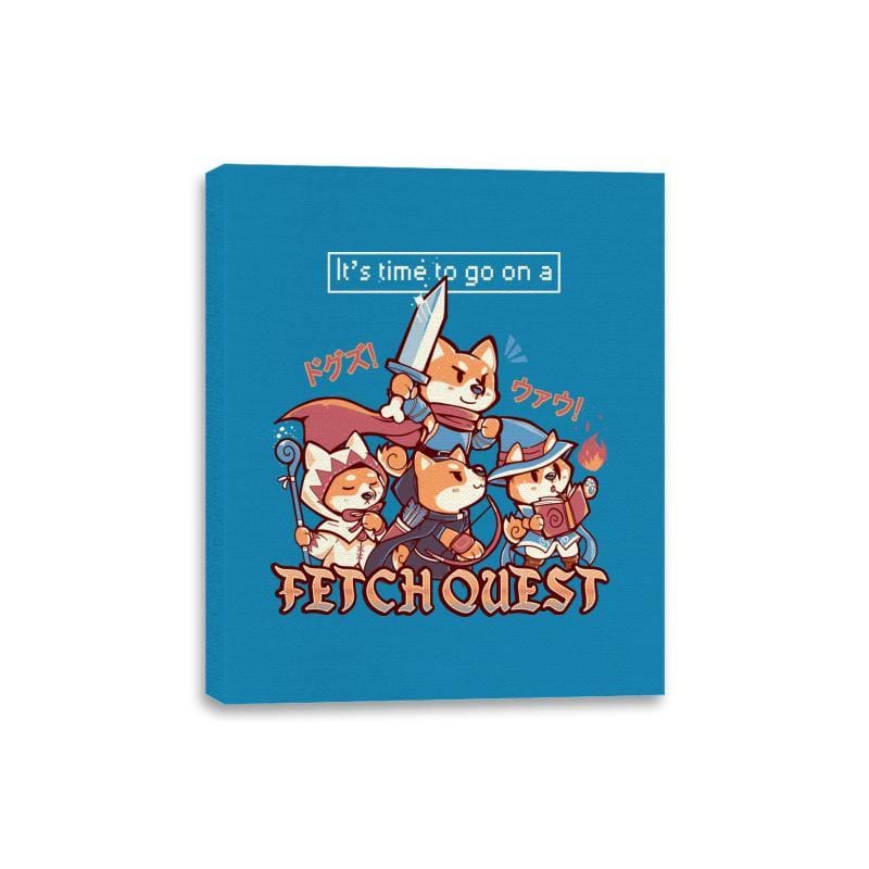 Fetch Quest - Canvas Wraps Canvas Wraps RIPT Apparel 8x10 / Turquoise