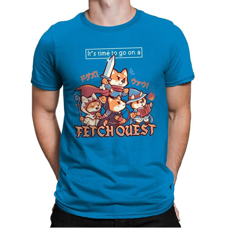 Fetch Quest - Mens Premium T-Shirts RIPT Apparel Small / Turquoise