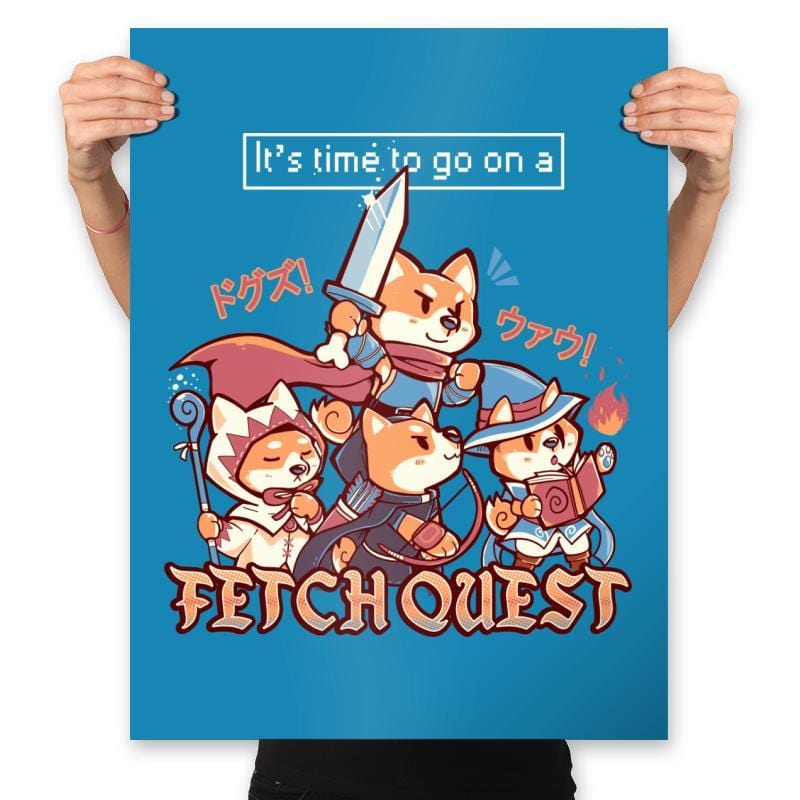 Fetch Quest - Prints Posters RIPT Apparel 18x24 / Sapphire