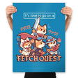 Fetch Quest - Prints Posters RIPT Apparel 18x24 / Turquoise