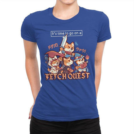 Fetch Quest - Womens Premium T-Shirts RIPT Apparel Small / Royal