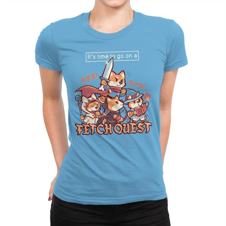 Fetch Quest - Womens Premium T-Shirts RIPT Apparel Small / Turquoise