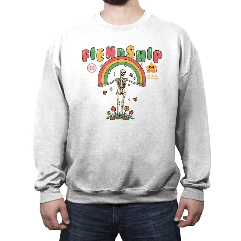 Fiendship - Crew Neck Sweatshirt Crew Neck Sweatshirt RIPT Apparel Small / White