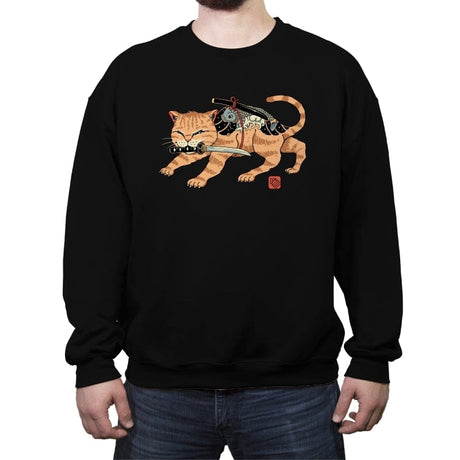 Fierce Catana - Crew Neck Sweatshirt Crew Neck Sweatshirt RIPT Apparel Small / Black