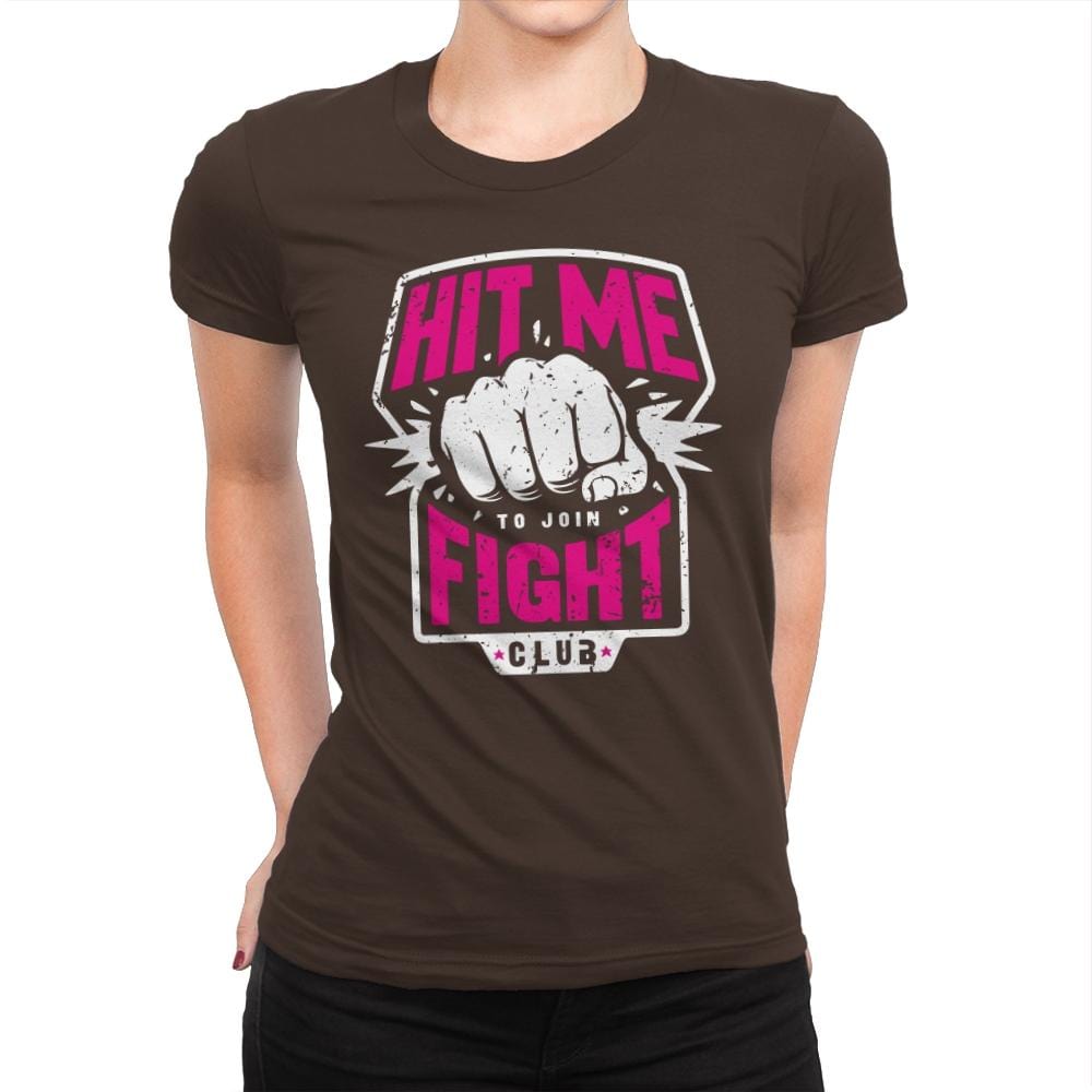 Fight Club Entrance - Womens Premium T-Shirts RIPT Apparel Small / Dark Chocolate