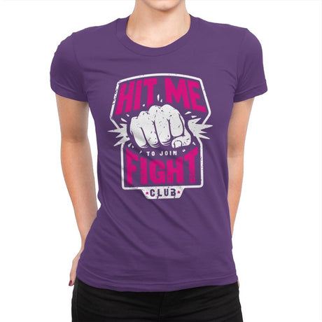 Fight Club Entrance - Womens Premium T-Shirts RIPT Apparel Small / Purple Rush