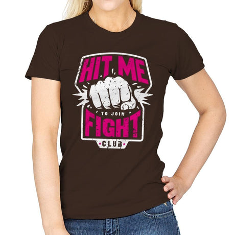 Fight Club Entrance - Womens T-Shirts RIPT Apparel Small / Dark Chocolate