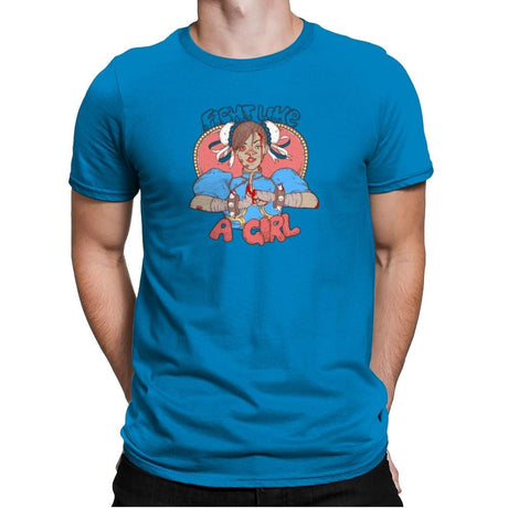 Fight Like A Girl Exclusive - Mens Premium T-Shirts RIPT Apparel Small / Turqouise