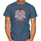 Fight Like A Girl Exclusive - Mens T-Shirts RIPT Apparel Small / Indigo Blue