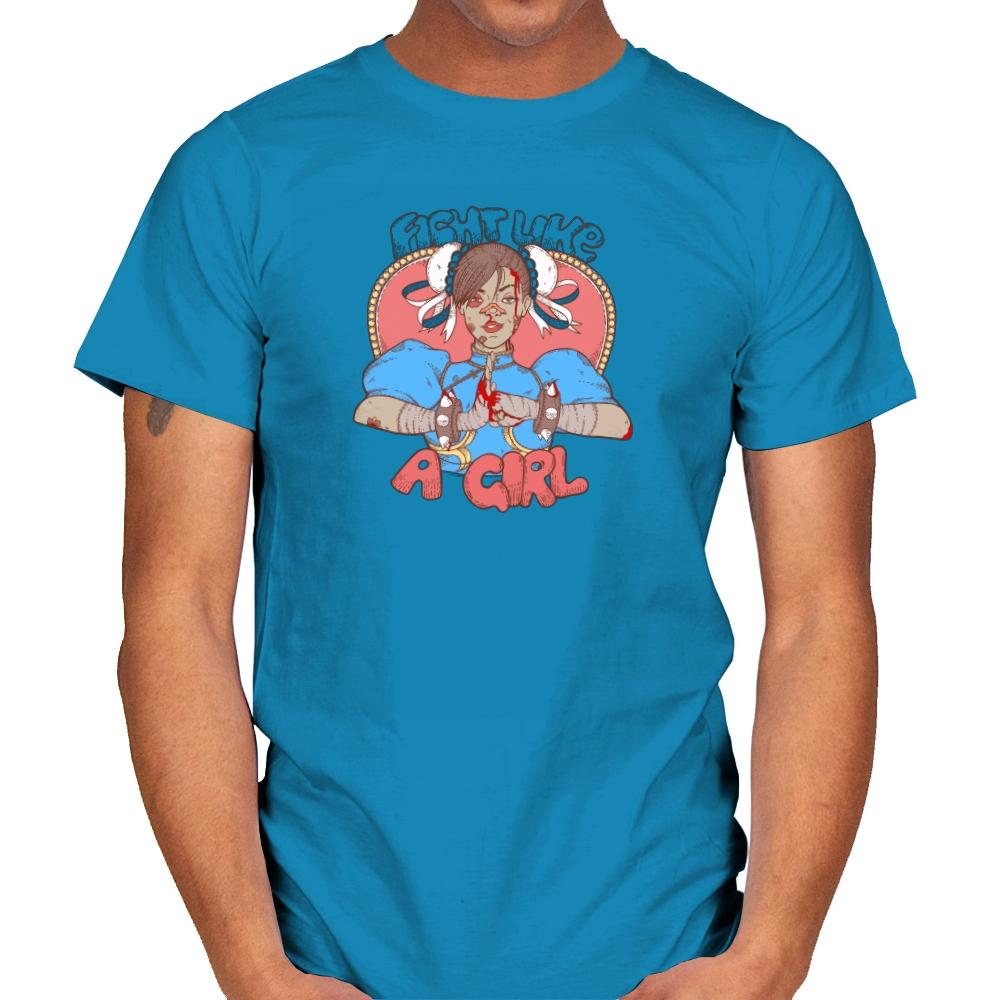 Fight Like A Girl Exclusive - Mens T-Shirts RIPT Apparel Small / Sapphire