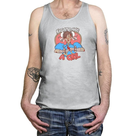 Fight Like A Girl Exclusive - Tanktop Tanktop RIPT Apparel X-Small / Silver