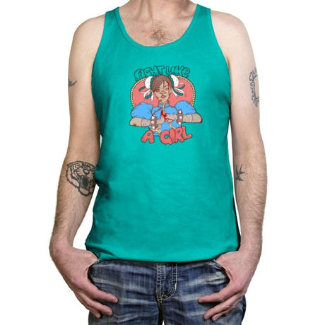 Fight Like A Girl Exclusive - Tanktop Tanktop RIPT Apparel X-Small / Teal