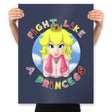 Fight like a Princess - Prints Posters RIPT Apparel 18x24 / Navy