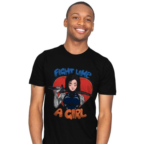Fight Like An Angel - Mens T-Shirts RIPT Apparel Small / Black