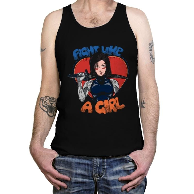 Fight Like An Angel - Tanktop Tanktop RIPT Apparel X-Small / Black
