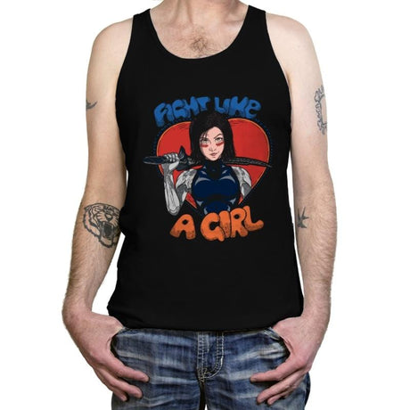 Fight Like An Angel - Tanktop Tanktop RIPT Apparel X-Small / Black