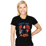 Fight Like An Angel - Womens T-Shirts RIPT Apparel Small / Black