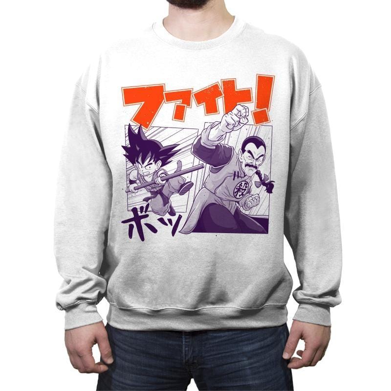 Fight Tao - Crew Neck Sweatshirt Crew Neck Sweatshirt RIPT Apparel Small / White