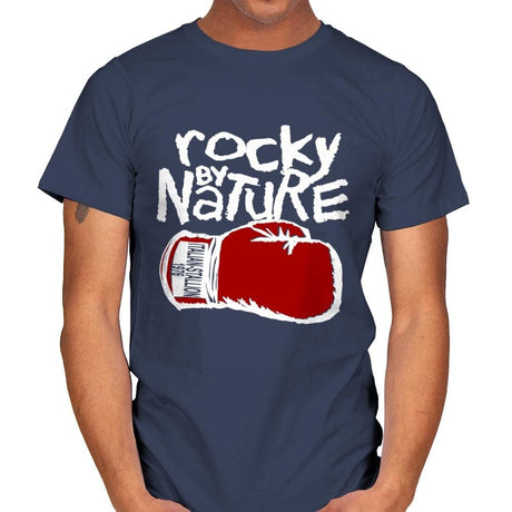 Fighter By Nature - Mens T-Shirts RIPT Apparel Small / Navy