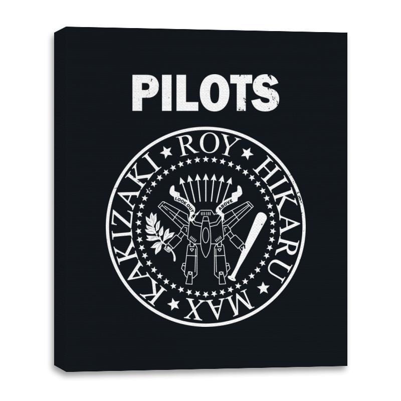 Fighter Pilot Punk - Canvas Wraps Canvas Wraps RIPT Apparel 16x20 / Black