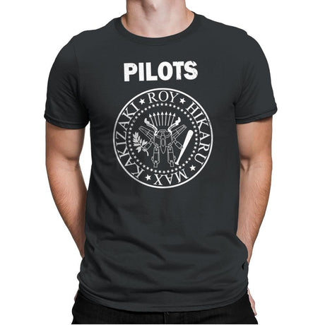 Fighter Pilot Punk - Mens Premium T-Shirts RIPT Apparel Small / Heavy Metal