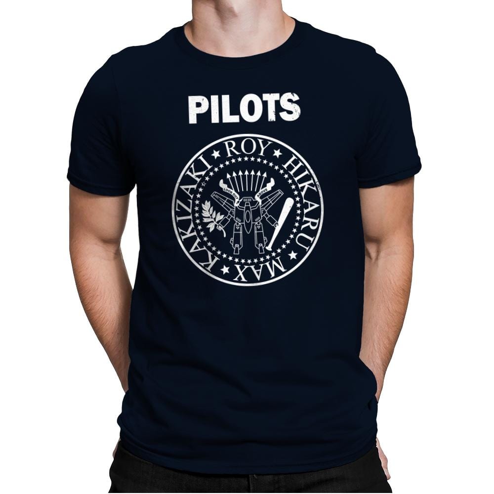 Fighter Pilot Punk - Mens Premium T-Shirts RIPT Apparel Small / Midnight Navy