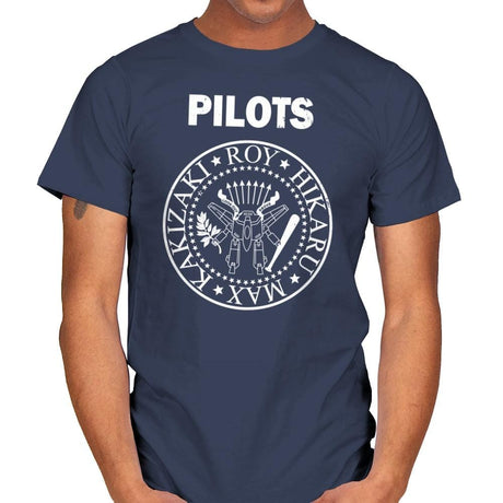 Fighter Pilot Punk - Mens T-Shirts RIPT Apparel Small / Navy