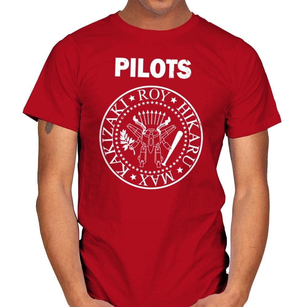 Fighter Pilot Punk - Mens T-Shirts RIPT Apparel Small / Red