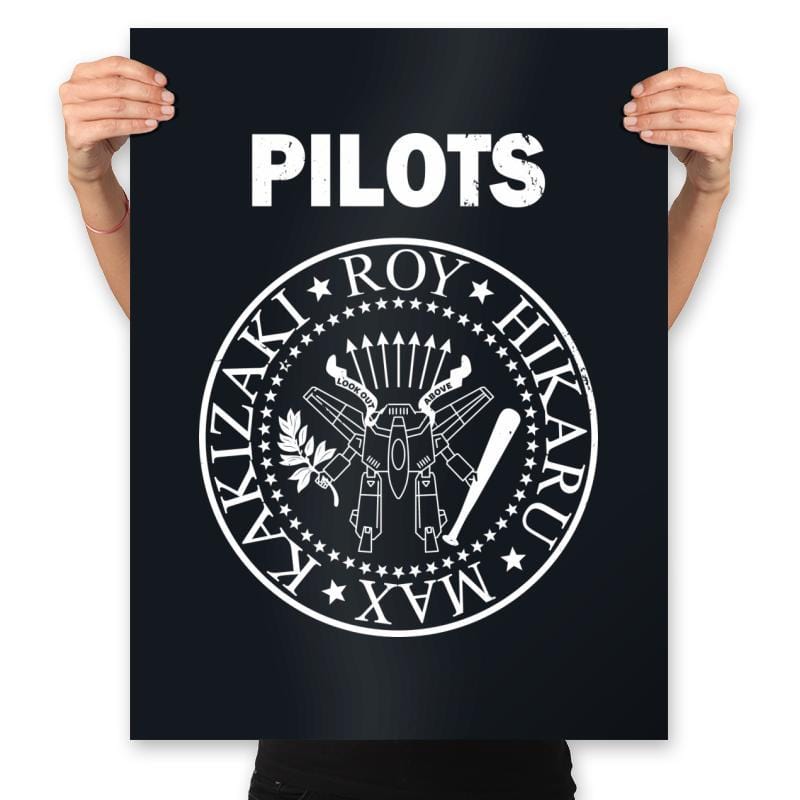 Fighter Pilot Punk - Prints Posters RIPT Apparel 18x24 / Black