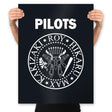 Fighter Pilot Punk - Prints Posters RIPT Apparel 18x24 / Black