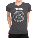 Fighter Pilot Punk - Womens Premium T-Shirts RIPT Apparel Small / Heavy Metal