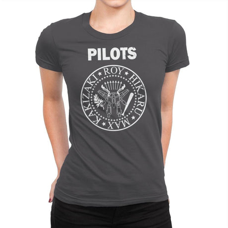 Fighter Pilot Punk - Womens Premium T-Shirts RIPT Apparel Small / Heavy Metal