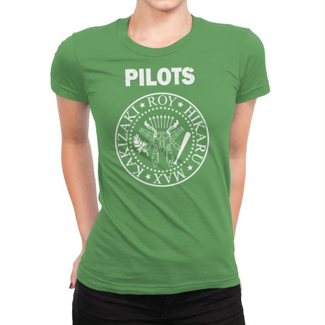 Fighter Pilot Punk - Womens Premium T-Shirts RIPT Apparel Small / Kelly