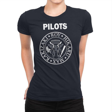 Fighter Pilot Punk - Womens Premium T-Shirts RIPT Apparel Small / Midnight Navy