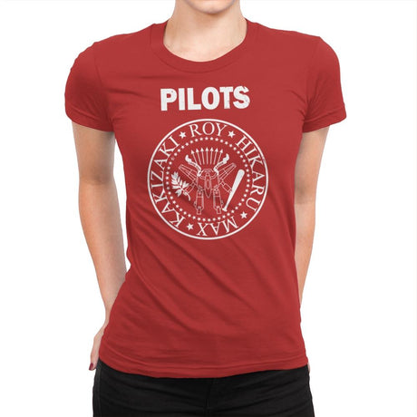 Fighter Pilot Punk - Womens Premium T-Shirts RIPT Apparel Small / Red