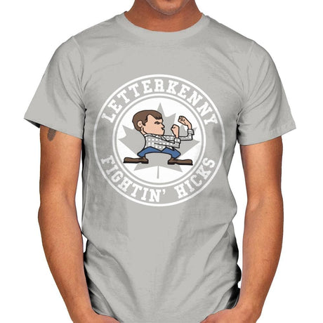 Fightin' Hicks - Mens T-Shirts RIPT Apparel Small / Ice Grey