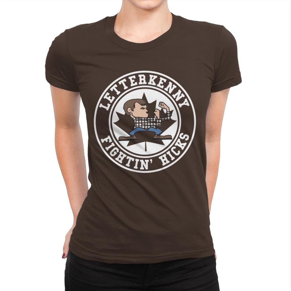 Fightin' Hicks - Womens Premium T-Shirts RIPT Apparel Small / Dark Chocolate