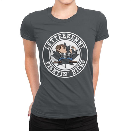Fightin' Hicks - Womens Premium T-Shirts RIPT Apparel Small / Heavy Metal