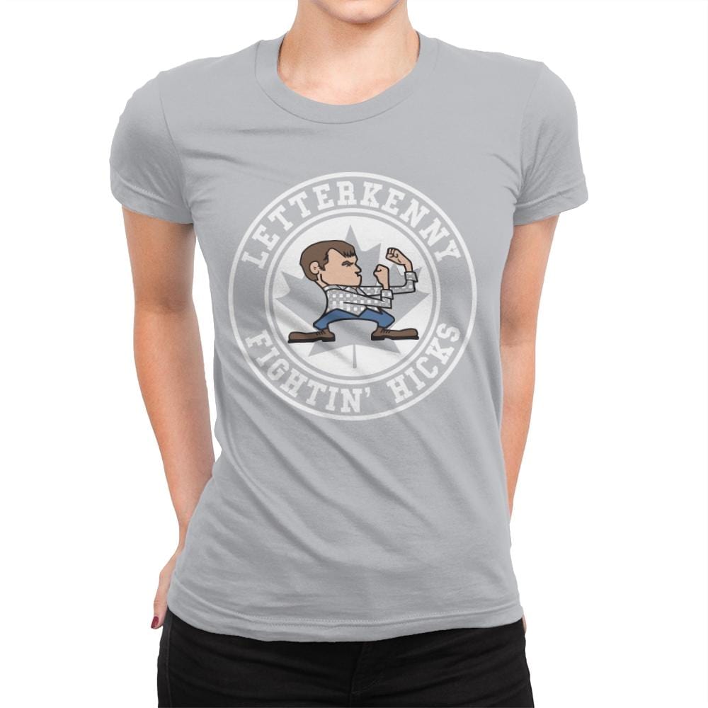 Fightin' Hicks - Womens Premium T-Shirts RIPT Apparel Small / Silver