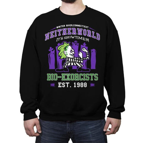 Fighting Bio-Exorcists - Crew Neck Sweatshirt Crew Neck Sweatshirt RIPT Apparel Small / Black