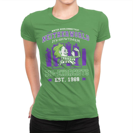 Fighting Bio-Exorcists - Womens Premium T-Shirts RIPT Apparel Small / Kelly