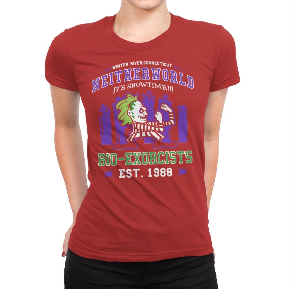 Fighting Bio-Exorcists - Womens Premium T-Shirts RIPT Apparel Small / Red