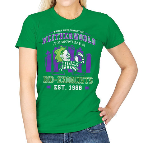 Fighting Bio-Exorcists - Womens T-Shirts RIPT Apparel Small / Irish Green