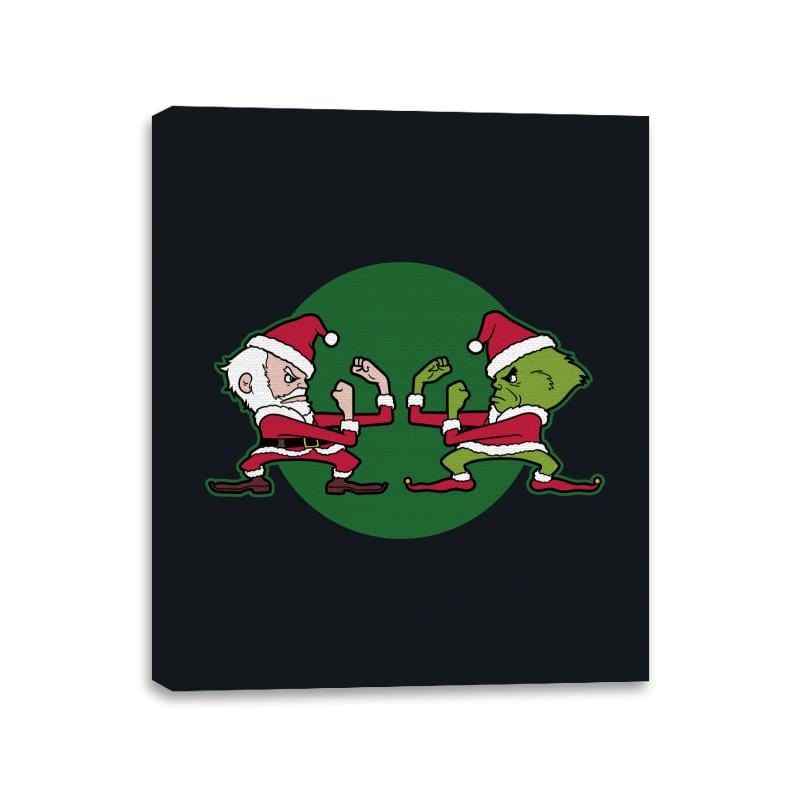 Fighting Christmas - Canvas Wraps Canvas Wraps RIPT Apparel 11x14 / Black