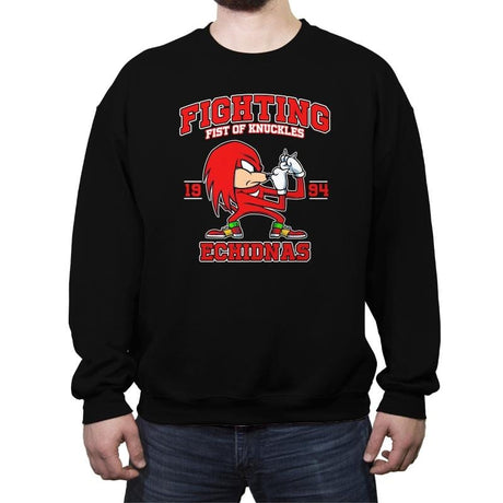 Fighting Echidnas - Crew Neck Sweatshirt Crew Neck Sweatshirt RIPT Apparel Small / Black
