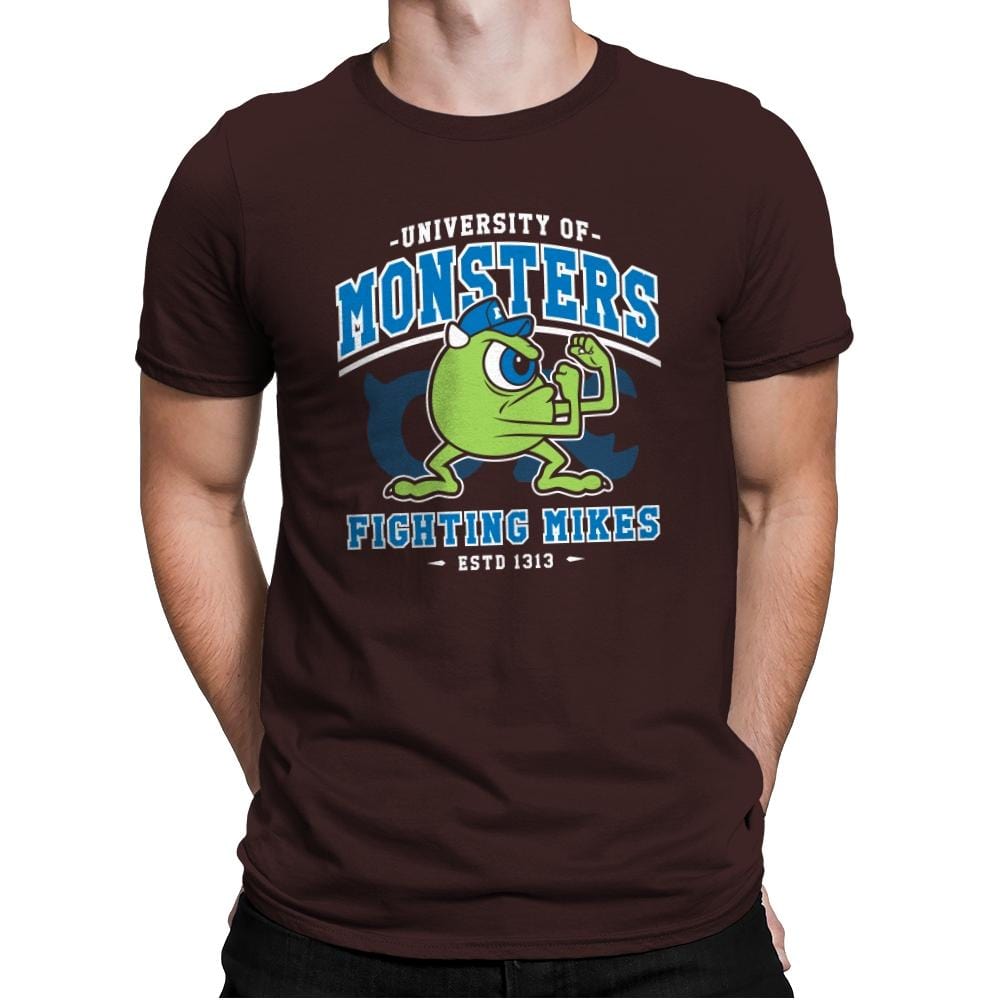Fighting Mikes - Mens Premium T-Shirts RIPT Apparel Small / Dark Chocolate